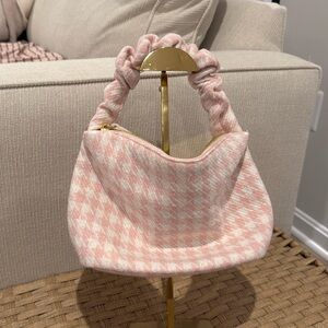 Stoney Clover Lane Pink Paris Houndstooth Scrunch Bag